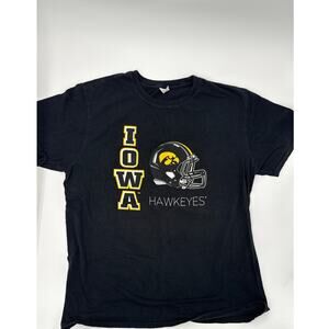 University of Iowa | Hawkeyes Helmet Tee | Men’s Large | Black Cotton